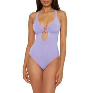 New BECCA by Rebecca Virtue Women's Bellflower Ariyah One Piece Swimsuit Size M